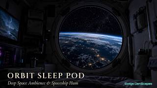 Deep Space Ambience & Soft Space Hum for Sleep | Cozy Orbital Sleep Pod with an Earth Window | 4 Hr screenshot 3