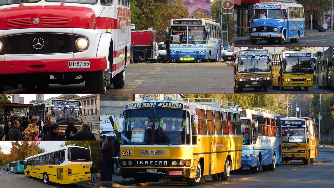 Día del Patrimonio 2024 • Micros Amarillas y Buses Históricos por Santiago.