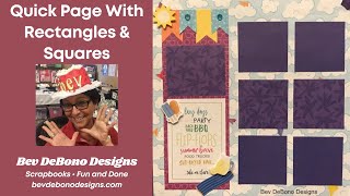 #June14zoom Technique Class:  Creating a Fast Layout with one rectangle and six squares.  Enjoy! Bev