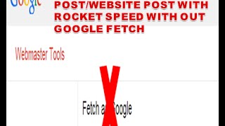 How to get index blog post with rocket speed without Google fetch