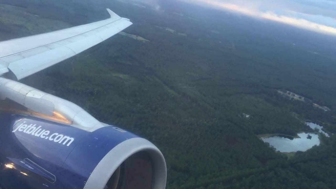 JetBlue Airbus A320-232 Sunset Takeoff from Jacksonville International Airport