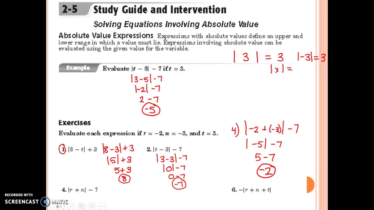 1 4 Study Guide And Intervention Solving Absolute Value Equations 1-4-study-guide-and-intervention-solving-absolute-value-equations