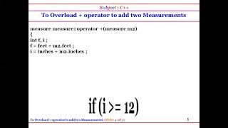 Overloading Binary Operators