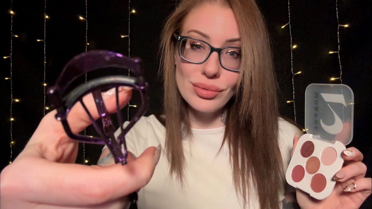 1 HOUR ASMR with late night rambles/doing your makeup 🖤