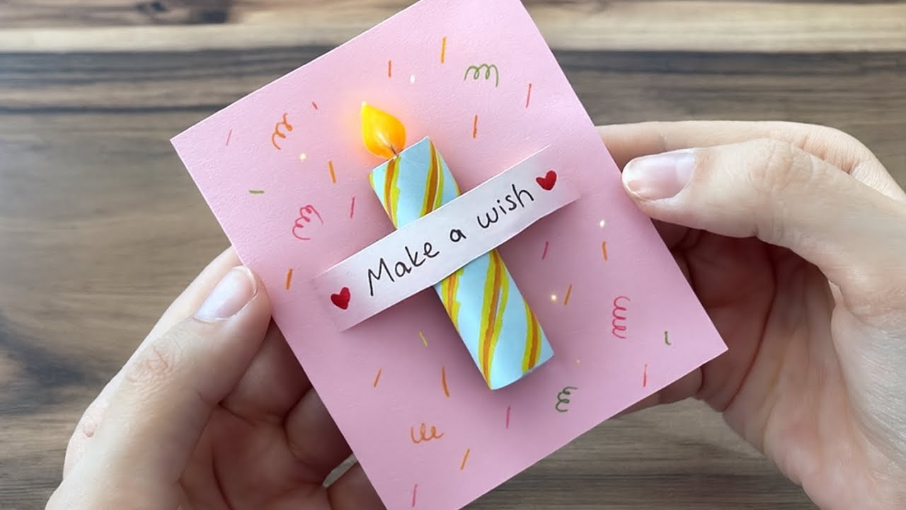 Easy DIY Birthday Card | Cute Candle Pop-Up Idea
