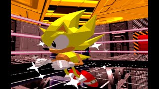 Becoming Super Sonic in Sonic the Fighters!