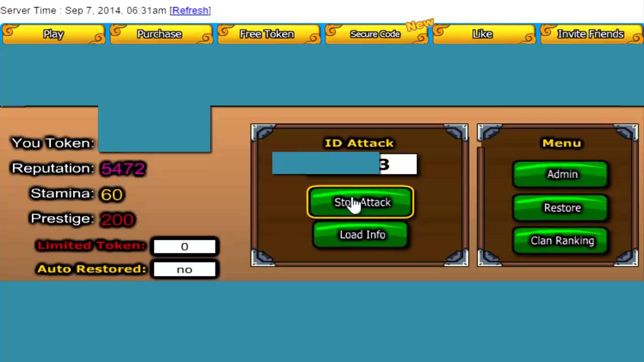 Ninja Saga Clan Panel Hack