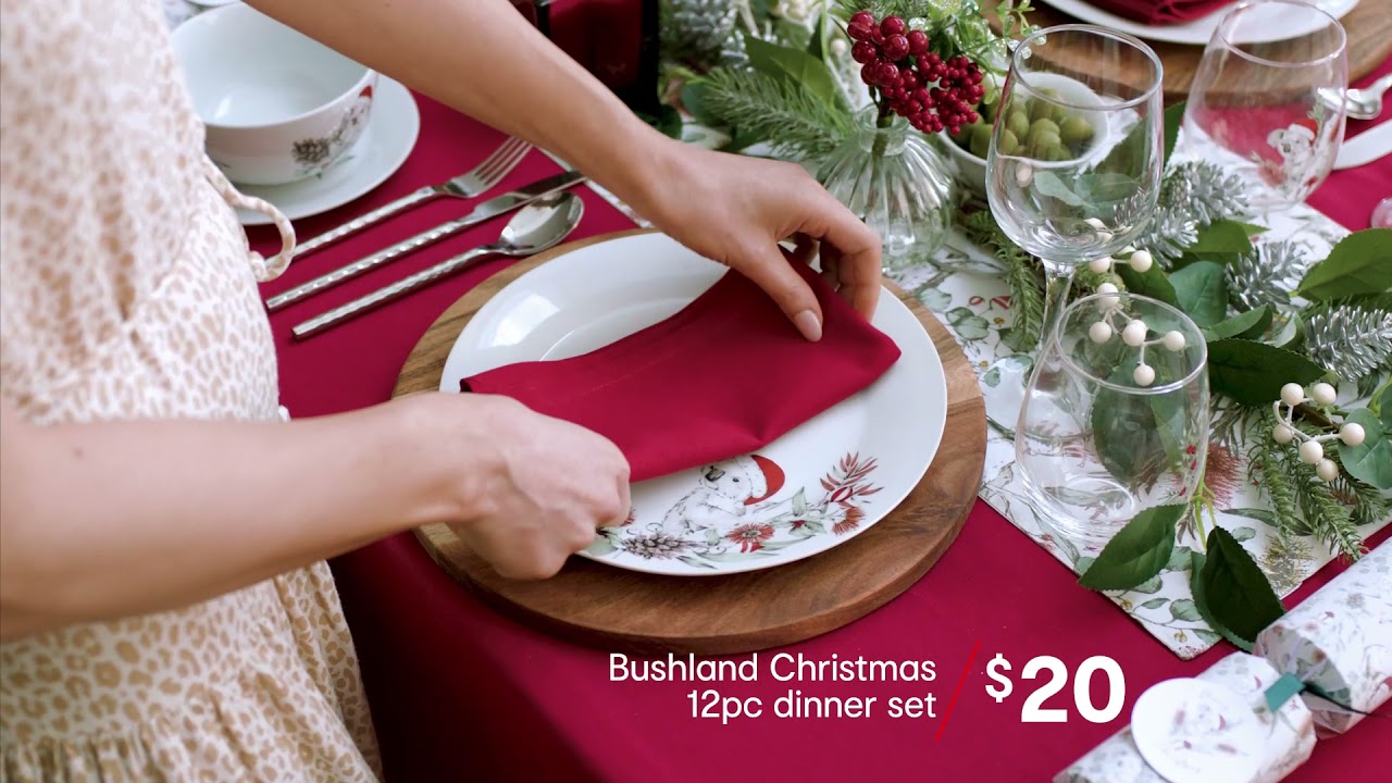 How To Set The Christmas Table with Kmart - YouTube