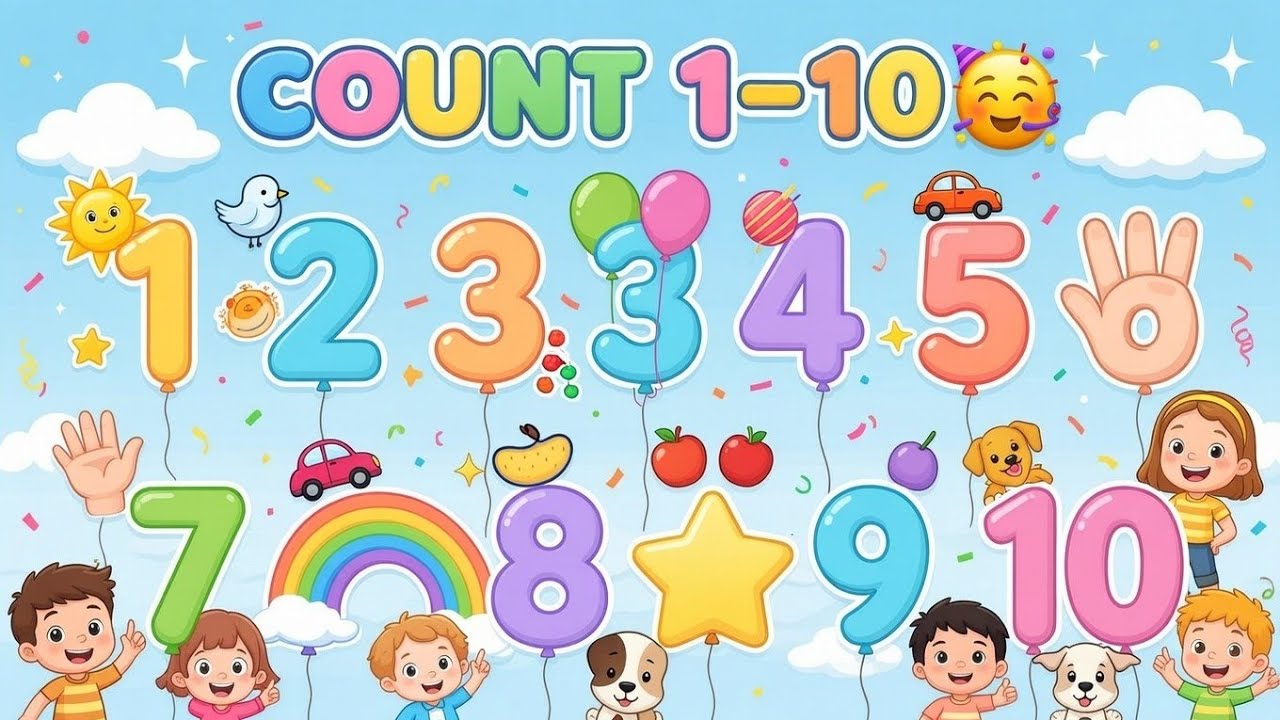 Counting 1-10 Song | Learn Number | Number Songs for Children | by little karma kids 