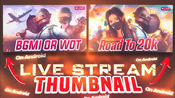 bgmi live streaming thumbnail editing on Android #bgmi #thumbnail #stream