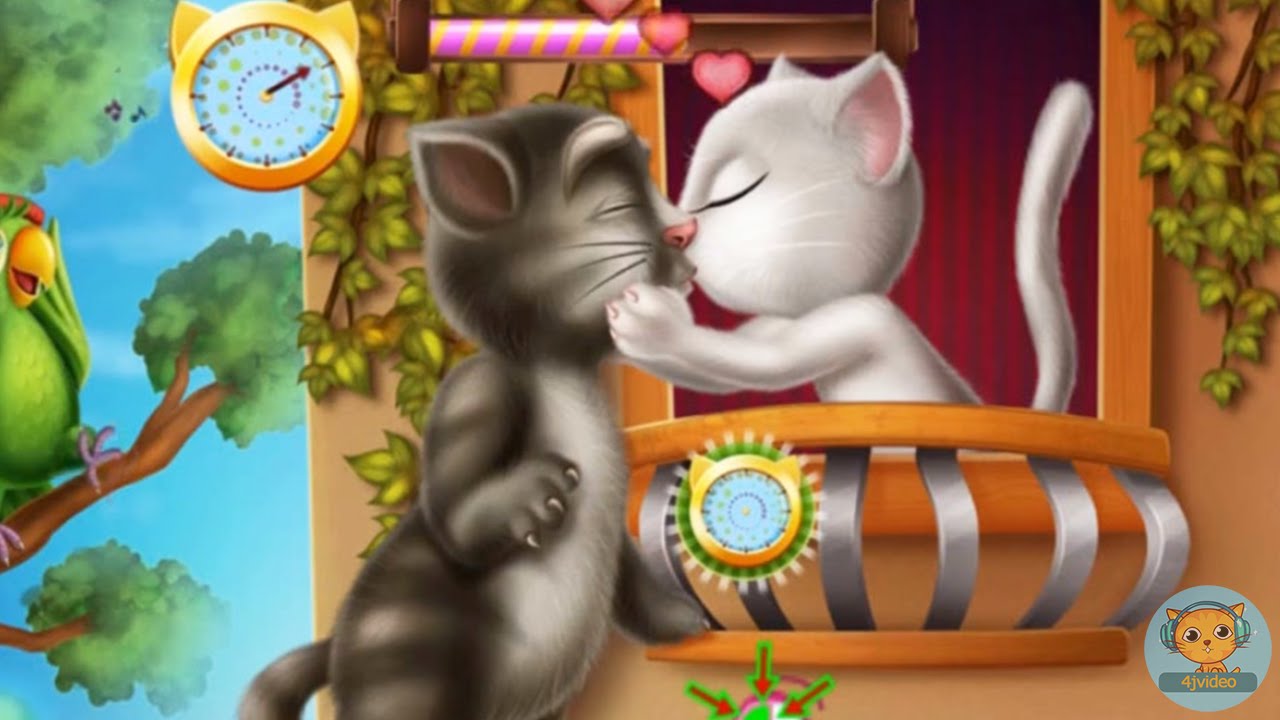 Говорящий холм. Игра talking Tom friends Анджела. Поцелуй Тома и Анжелы. Том и Анджела поцелуй.