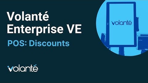 Volanté Enterprise - VE - POS Discounts