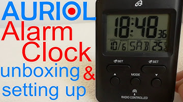 rd #204 Lidl - AURIOL radio controlled alarm clock unboxing - setting up - testing