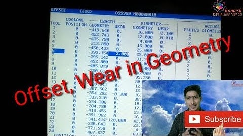 #cnc #Offset, #wear in #Geometry of #Tool in #CNC #VMC #Milling #vertical #verticle