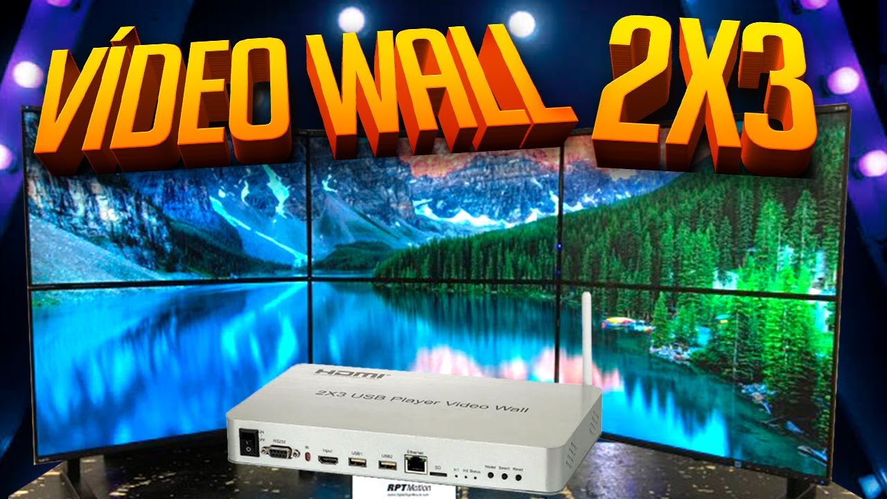 Vídeo Wall 6 Monitores  2x3 USB HDMI 4K | Como Montar um Telão com 6 TVs