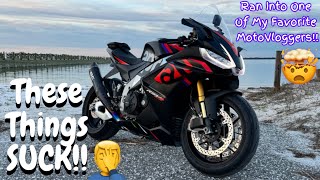 5 Things I Hate About My 2023 Aprilia RSV4 1100 Factory | Randomly Meeting ItsMeEricB!!🤯