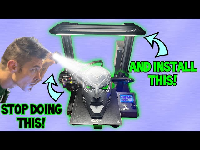 How to install an OFFICIAL Creality LED Light, on Ender 3 V2, Pro, and NEO  