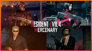 Resident Evil 4 Remake Mercenaries Mode All Characters - Play as Hunk, Ada, Wesker
