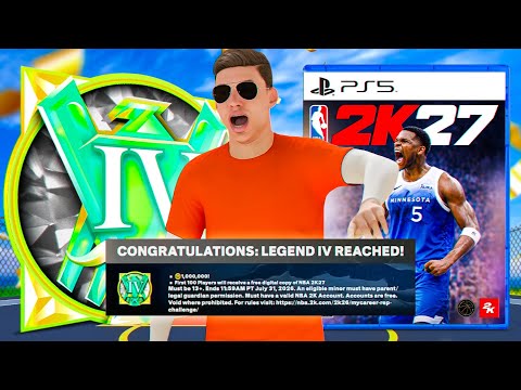 I HIT LEGEND 4 in NBA 2K26! RECEIVED 1 MILLION VC + NBA 2K27 for FREE