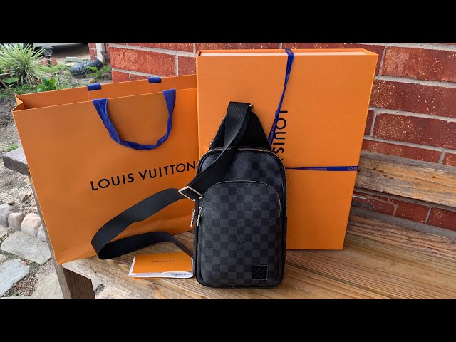 Louis Vuitton Damier Infini Leather Avenue Sling Bag Review, Unboxing, &  Try On - Virgil Abloh LV 