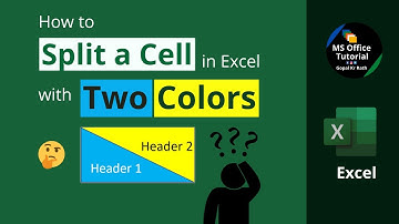 How to split a cell in Excel with two colors