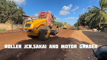 Motor Grader and Roller Grading and Compacting Sub-Base Layer