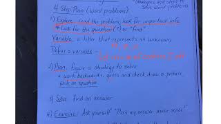 A Problem Solving Plan