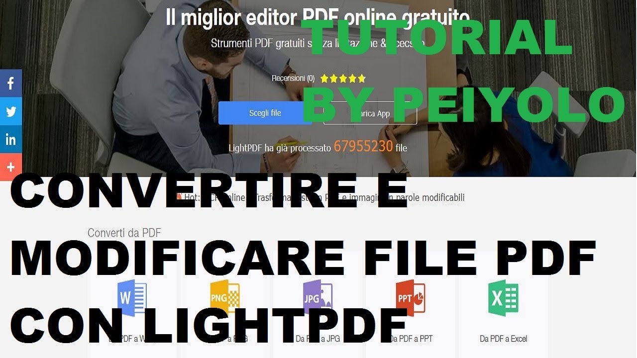 Convertire File Word In PDF Online GRATIS LightPDF File Editor 