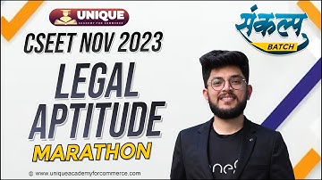 FREE CSEET Nov 23 | CSEET Legal Aptitude Marathon | CS Shubham Modi Sir