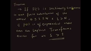 Theorem: Sufficient conditions for Laplace Transform