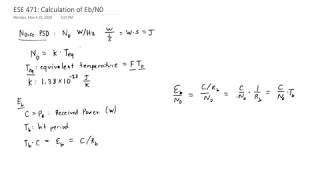 Information ESE 471 Calculation of EbN0 Update