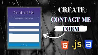 Create Contact me form using HTML 📜  | Web Development