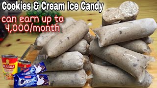Cream-O Gawin nateng Super Soft & Creamy Cookies & Cream Ice Candy/Ice candy recipe pangnegosyo