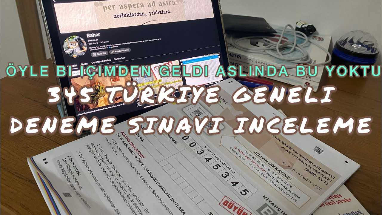 345 Türkiye geneli deneme sınavı yorumum #yksderece #yksdeneme Büyük prova 