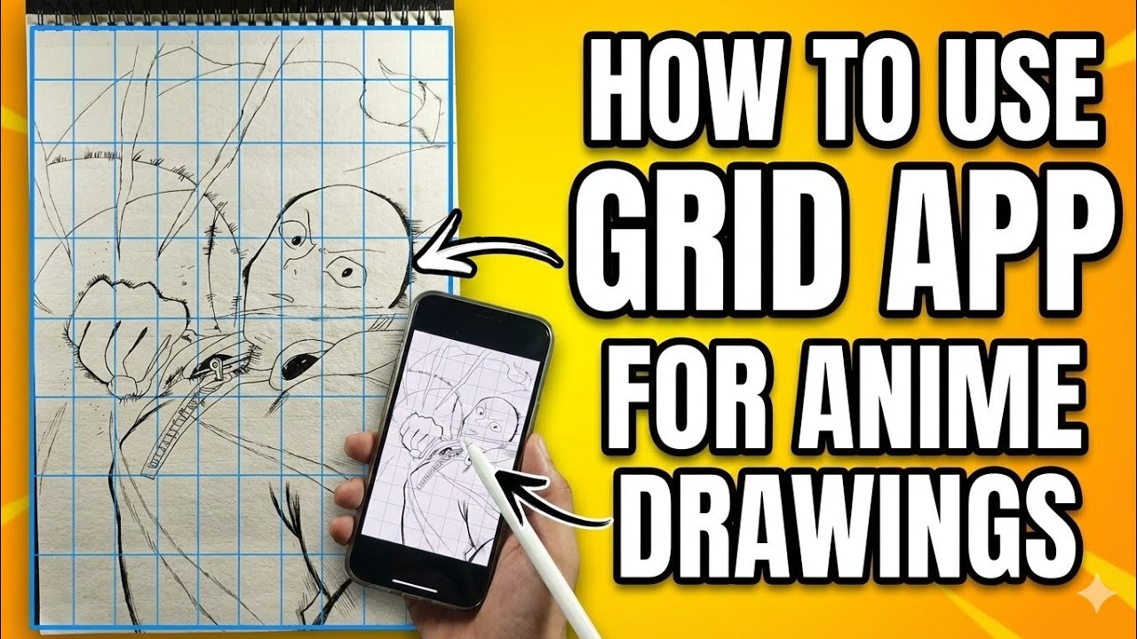 How to Draw Anime Characters Using Grid Method (Grid App Tutorial)# ...