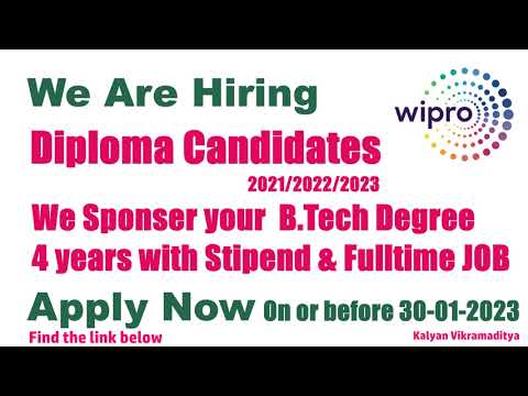 #wipro hiring #diploma students