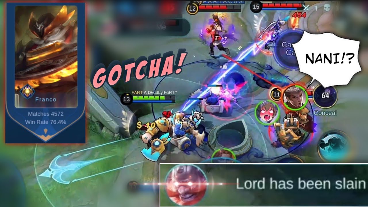 FRANCO LORD STEAL, FLICKER HOOK, BLIND HOOK, TEAM COMEBACK.. ALL IN ONE MATCH! | WOLF XOTIC | MLBB