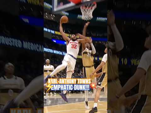 KAT with a MONSTER SLAM in DC! 😱 #knicks #nba #basketball #dunk #slam #jam