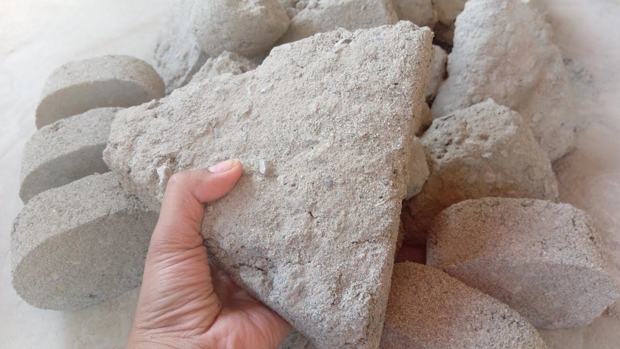 Dedicated @arasmr8666 😍slabs of sand cement dry floor ,water clay pot crumbling🥰bombastic crumbling🔥