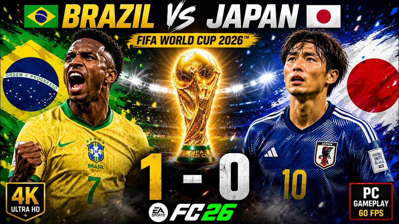 FC 26 - Brazil vs. Japan - FIFA World Cup 2026 Round of 32 Match