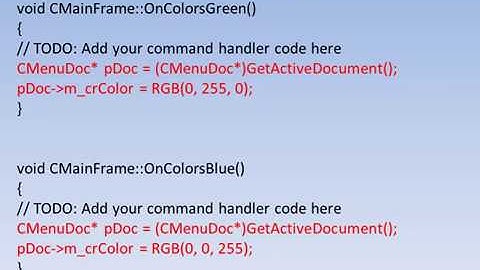 Menu app MFC C++, VS 2019