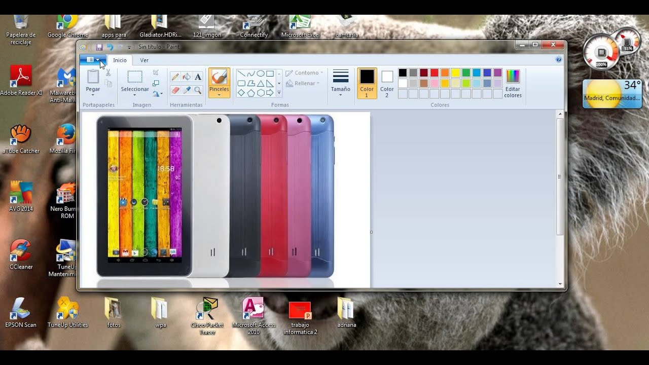 Como cambiar una imagen de tamaño y formato con el paint YouTube