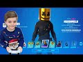 Surprising My 8 Year Old Kid With NEW Fortnite Skins And FREE V-Bucks - Unlocking Marshmello Skin