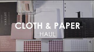 HUGE Cloth & Paper Haul | Neutral Page Flags, Monthly Inserts and More!