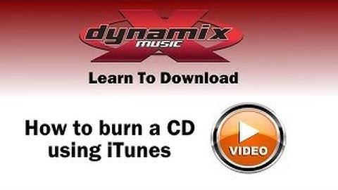 BURN A CD USING ITUNES