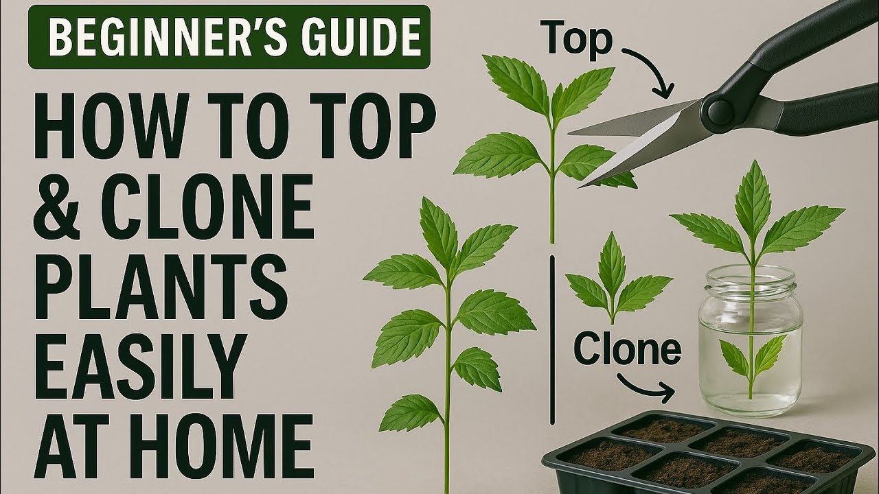 ✅️Beginner Guide: How To Top & Clone Cannabis Plants Easy