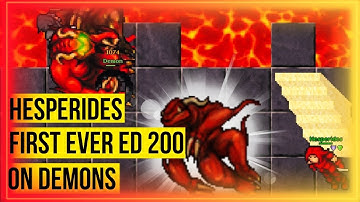 HESPERIDES: FIRST ED LVL 200+ EVER HUNT DEMONS (Tibia 7.6 Antica)