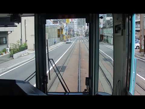 【前面展望】京阪京津線　上栄町→浜大津(併用軌道)