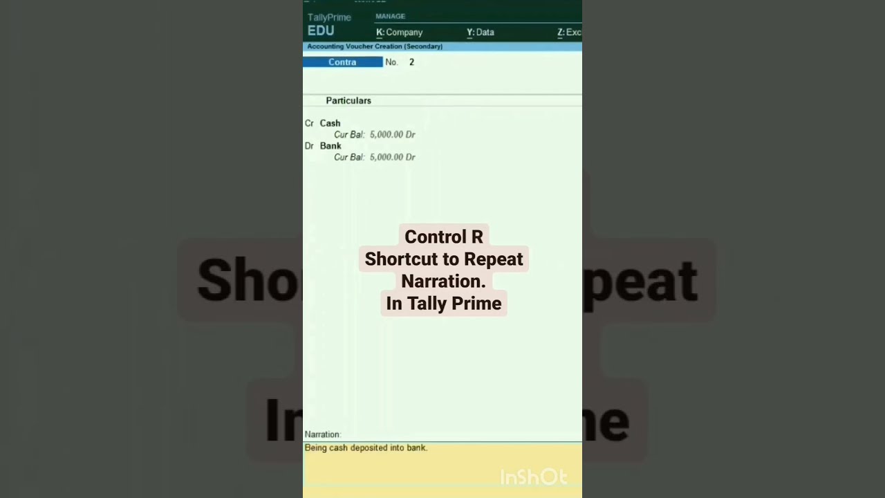 Shortcut Key For Repeating Narration In Tally Prime Tally Accounts Shortcut Key For Repeating Narration In Tally Prime Tally Accounts