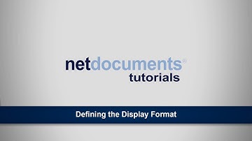 Defining The Display Format | ndTutorials